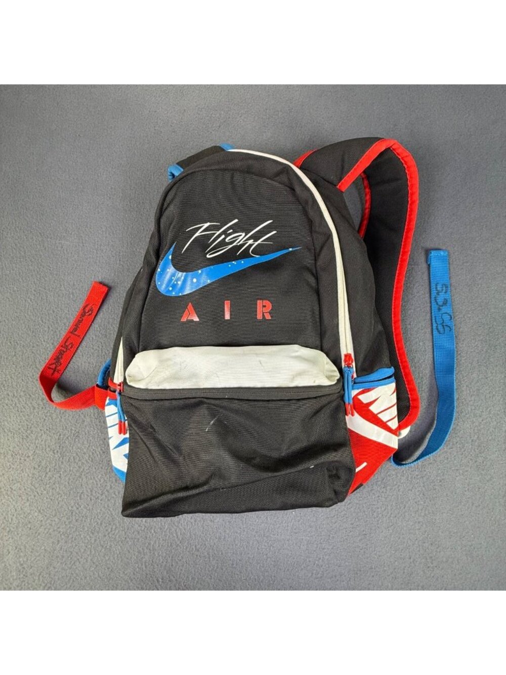 VTG Nike Air Jordan What The 4 Backpack Multicolor Use Some Wear, Writing